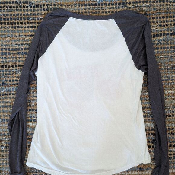 Alabama Capstone Alumni Raglan Sleeve T-shirt L/S L Grey White Red Collegiate - Picture 5 of 6